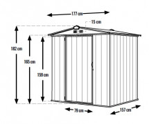 zahradní domek ARROW EZEE SHED 65 tmavě šedý