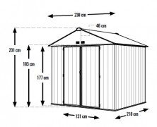 zahradní domek ARROW EZEE SHED 87 tmavě šedý