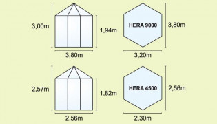 Vrtni paviljon HERA 9000 zelena