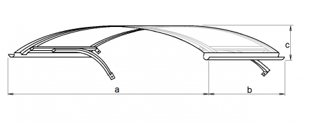 Vhod nadstreški ARCO 160/90 Bela