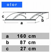 Vhod nadstreški BARVA 160/87 srebrna