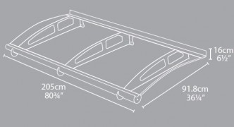 Vstopne jadra Aquila 2050 205x92 cm siva lexan