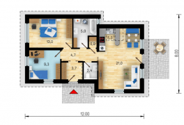 BUNGALOV 85 m²