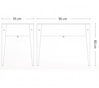 Gojenje miza srebro 100x40x84 cm