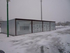 Metal dvojna garaža z shed strehe v pocinkana