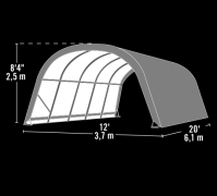 Zaščita za konje Hadar 370x610x250cm 22,6m²