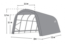 Zavetišče Okrogla Frame Garažna 58 m²