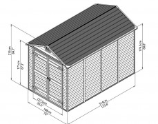 Vrtna hiša Palram Skylight 5,9 kvadratnih metrov - 188x314 cm (6x10)