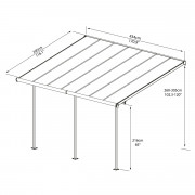 Palram Sierra 4200 bela 3 x 4,25 aluminij (montiran) pergola