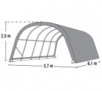 Zaščita za konje Hadar 370x610x250cm 22,6m²