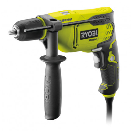 Ryobi RPD 680-K 650W udarni vrtalnik z elektromotorjem