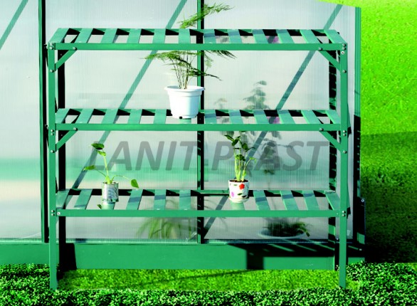 AL LANITPLAST polica 126x50 cm třípolicový zelena
