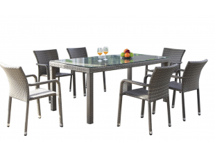 BARCELONA dining set rjava