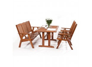 Garland - pohištvo Sven 2 + 3 + vrtni komplet (. 2x pol Fotelj, 1x tri-sedežna klop, 1 miza)